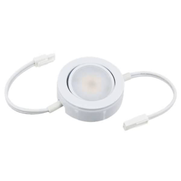 4.3 Watt 120 Volt White 3000K Dimmable Puck Light Kit